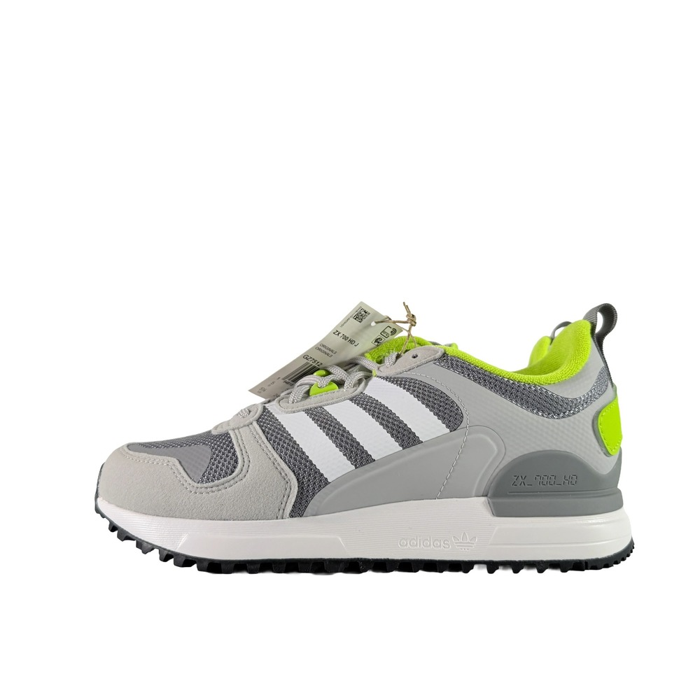 Adidas Originals ZX 700 HD J Grey Signal Green Kids Shoes 5.5Y NEW‎
